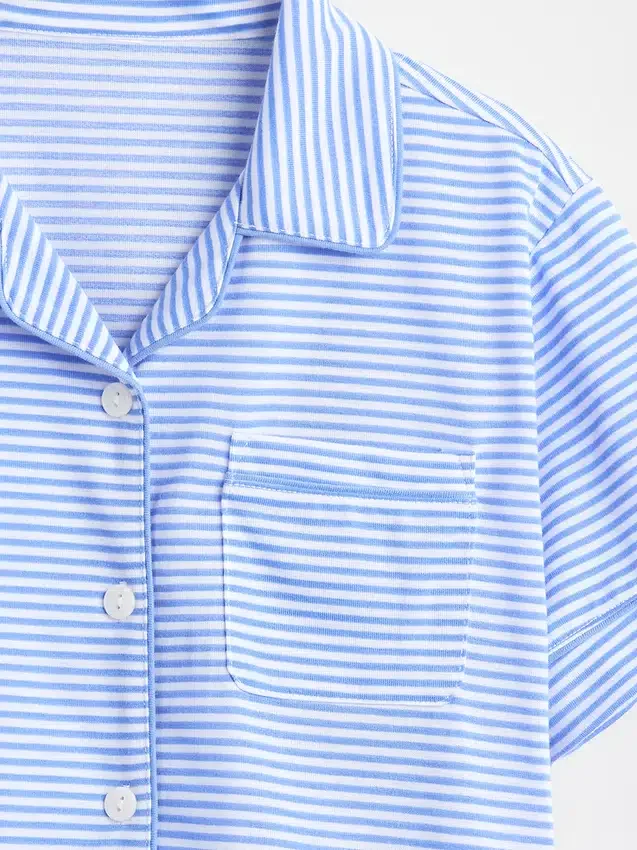 Pyjamas-sett med shorts for barn i resirkulert materiale