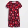 Pyjamas-sett med shorts i økologisk børstet bomull fra Marvel for Baby og Småbarn