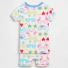 Pyjamas-sett med shorts i økologisk børstet bomull med solbrillemotiv for Baby og Småbarn