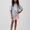 Pyjamas-shorts for barn i resirkulert pointelle