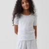 Pyjamas-shorts for barn i resirkulert pointelle