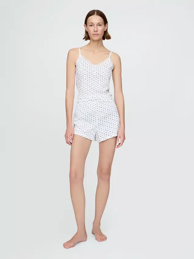 Pyjamas-Shorts i pointelle