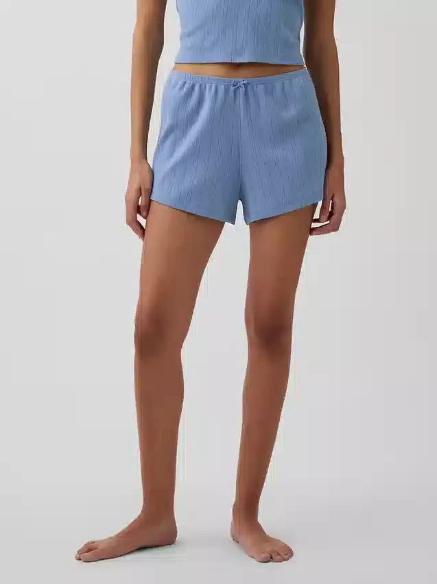 Pyjamas-Shorts i pointelle