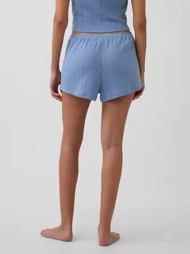 Pyjamas-Shorts i pointelle