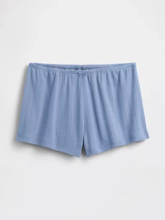Pyjamas-Shorts i pointelle