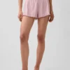 Pyjamas-shorts i pointelle med bølget kant