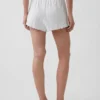 Pyjamas-shorts i pointelle med bølget kant