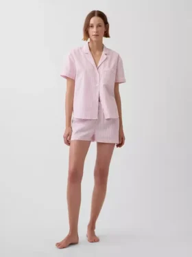 Pyjamas-shorts i poplin