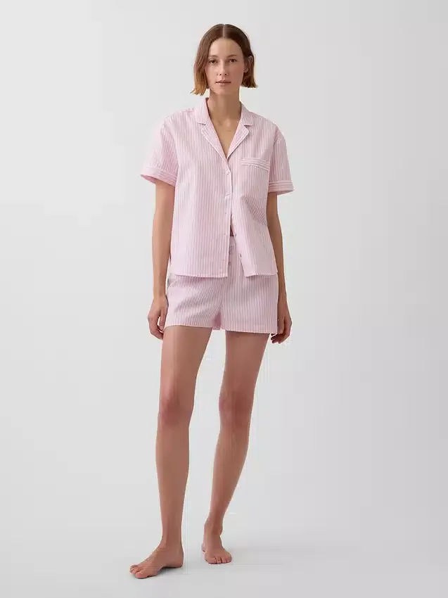 Pyjamas-shorts i poplin