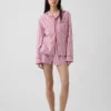 Pyjamas-shorts i poplin
