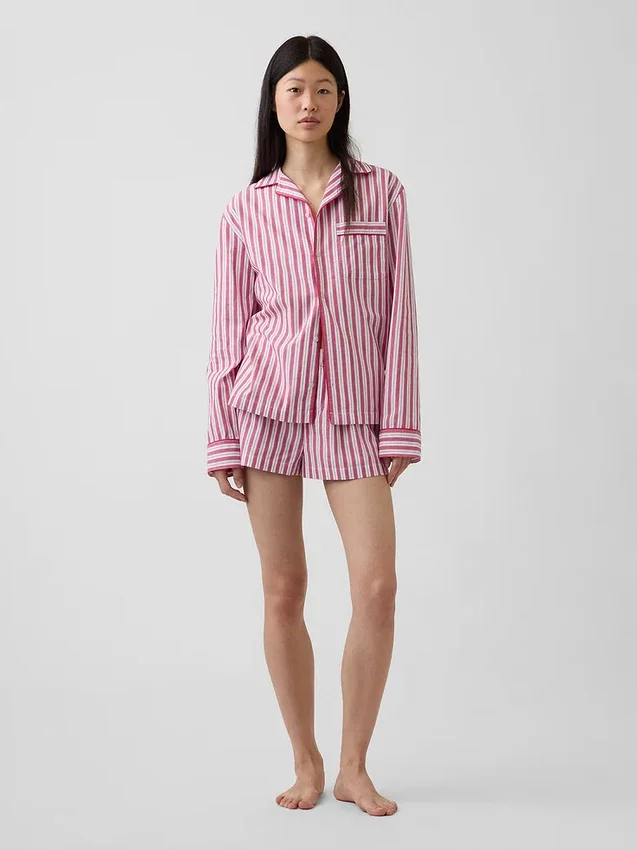 Pyjamas-shorts i poplin