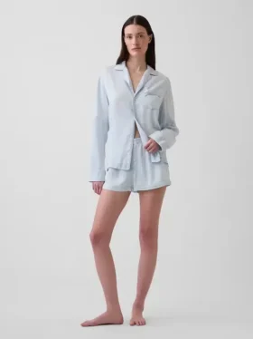 Pyjamas-shorts i poplin