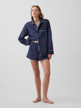 Pyjamas-shorts i poplin