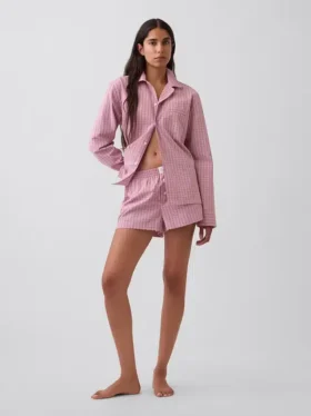 Pyjamas-shorts i poplin
