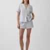 Pyjamas-shorts i poplin