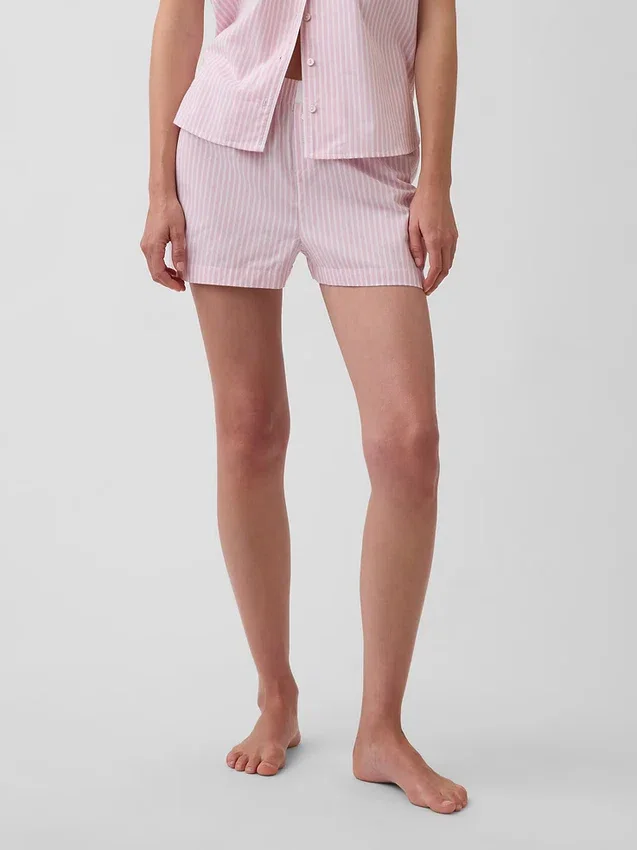 Pyjamas-shorts i poplin