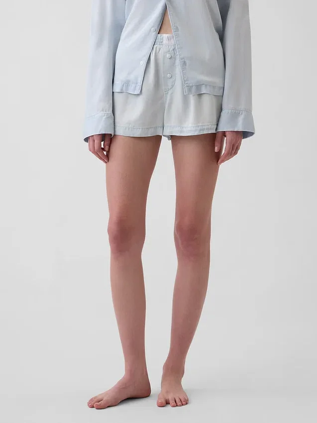 Pyjamas-shorts i poplin