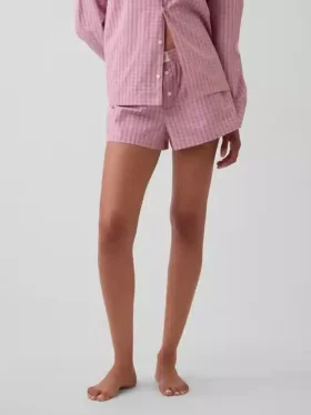 Pyjamas-shorts i poplin