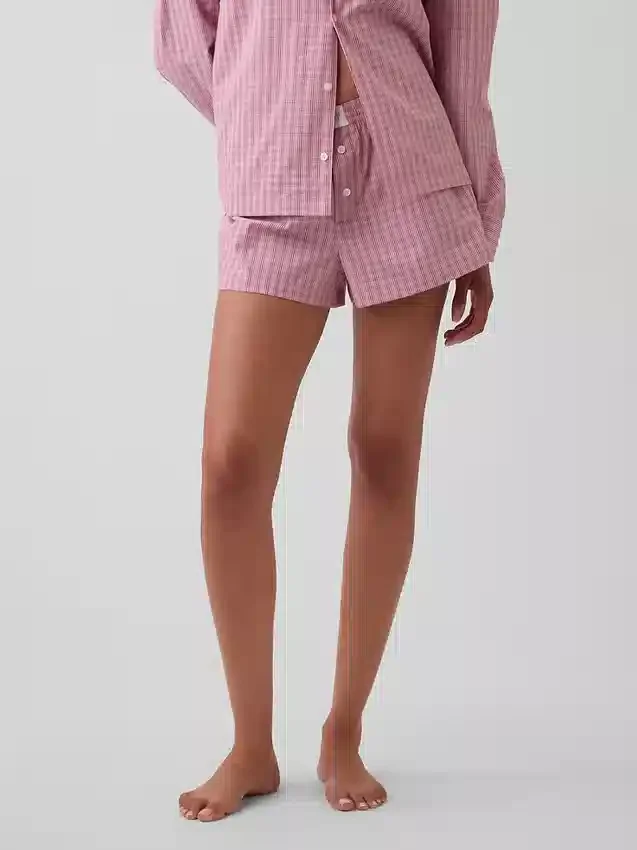 Pyjamas-shorts i poplin
