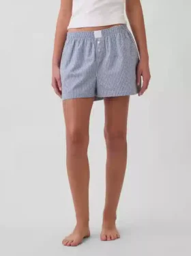 Pyjamas-shorts i poplin