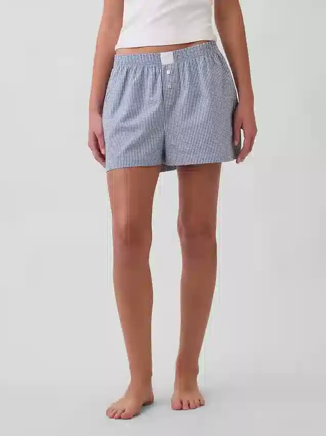 Pyjamas-shorts i poplin
