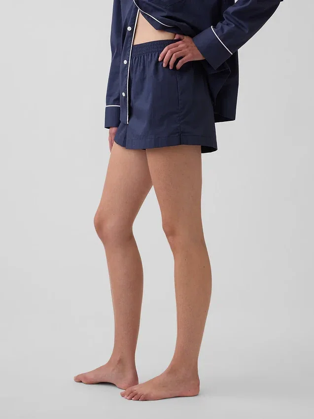 Pyjamas-shorts i poplin