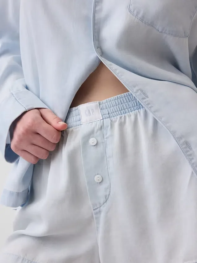 Pyjamas-shorts i poplin