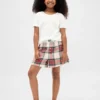 Pyjamas-shorts i resirkulert flanell for barn