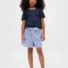 Pyjamas-shorts i resirkulert flanell for barn