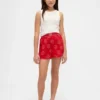 Pyjamas-shorts i resirkulert flanell for barn