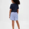 Pyjamas-shorts i resirkulert flanell for barn