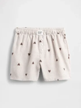 Pyjamas-shorts i resirkulert flanell for barn
