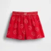 Pyjamas-shorts i resirkulert flanell for barn