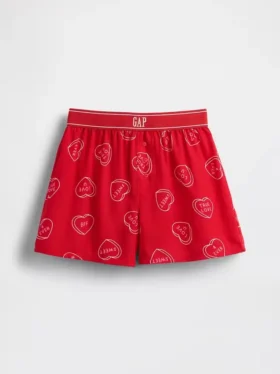 Pyjamas-shorts i resirkulert flanell for barn