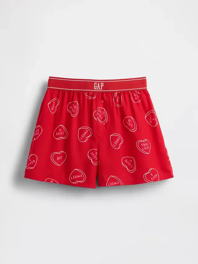 Pyjamas-shorts i resirkulert flanell for barn