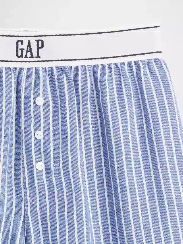 Pyjamas-shorts i resirkulert flanell for barn
