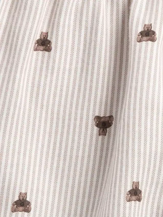 Pyjamas-shorts i resirkulert flanell for barn