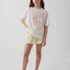 Pyjamas-shorts i resirkulert poplin for barn