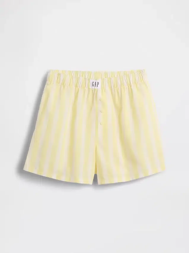 Pyjamas-shorts i resirkulert poplin for barn