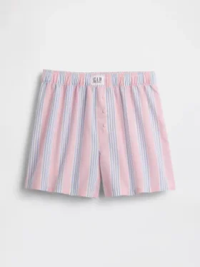 Pyjamas-shorts i resirkulert poplin for barn