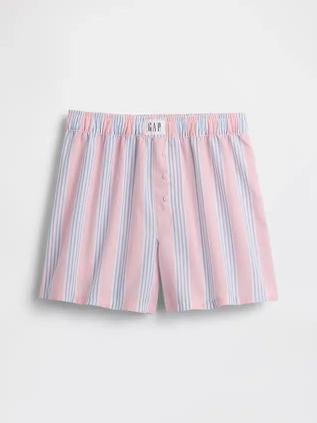 Pyjamas-shorts i resirkulert poplin for barn