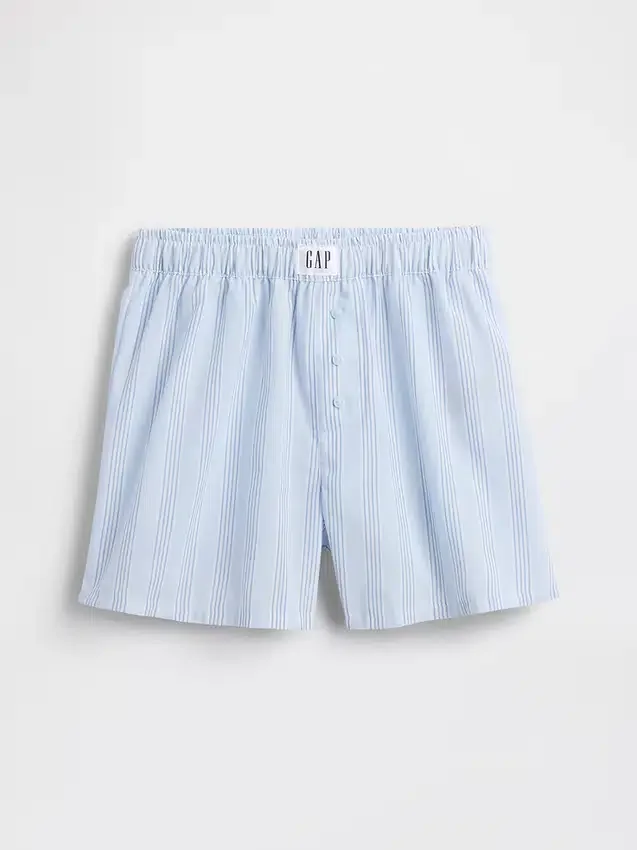 Pyjamas-shorts i resirkulert poplin for barn