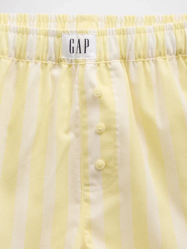 Pyjamas-shorts i resirkulert poplin for barn