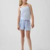 Pyjamas-Shorts i resirkulert ribbestrikk for barn