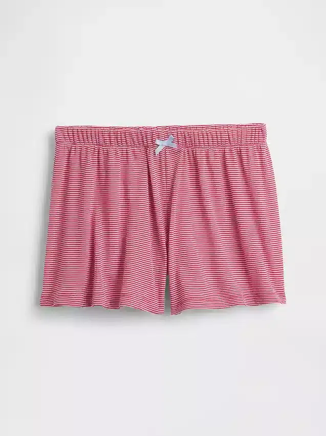 Pyjamas-Shorts i resirkulert ribbestrikk for barn