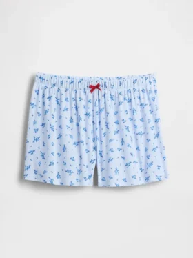 Pyjamas-Shorts i resirkulert ribbestrikk for barn