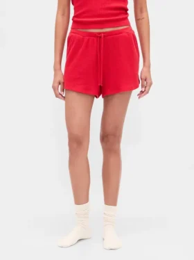 Pyjamas-Shorts i vaffelstrikk