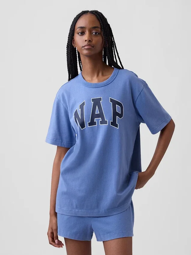 Pyjamas-T-skjorte i oversize med Nap-logo