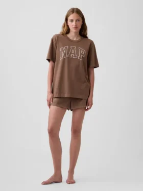 Pyjamas-T-skjorte i oversize med Nap-logo