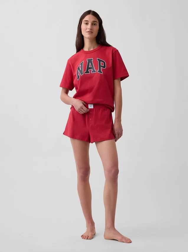 Pyjamas-T-skjorte i oversize med Nap-logo